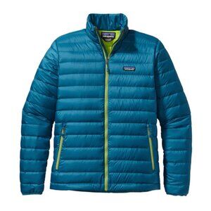 Patagonia Men’s Down Sweater Full Zip Puffer Jacket Coat in Crater‎ Blue Size XL